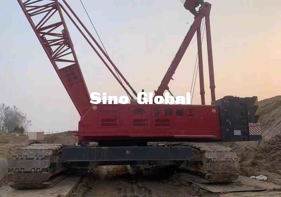 Кран на гусеничном ходе Yutong YTQU160 использовал 160 силу емкости 209KW тонны